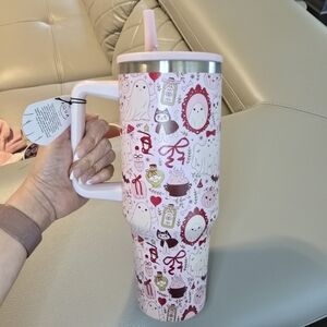 Cute Ghost and Cat Pattern Tumbler